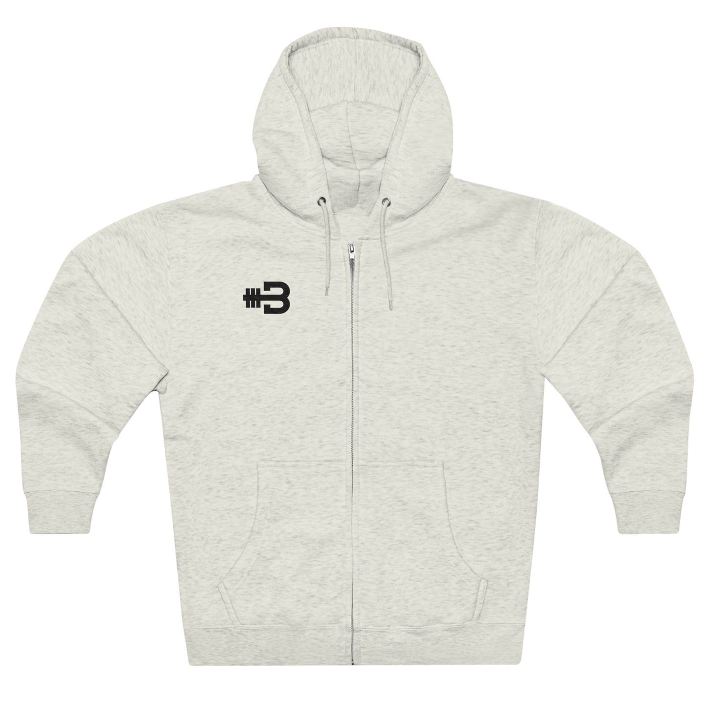 Premium Full Zip Hoodie "Barbell Bear" Print