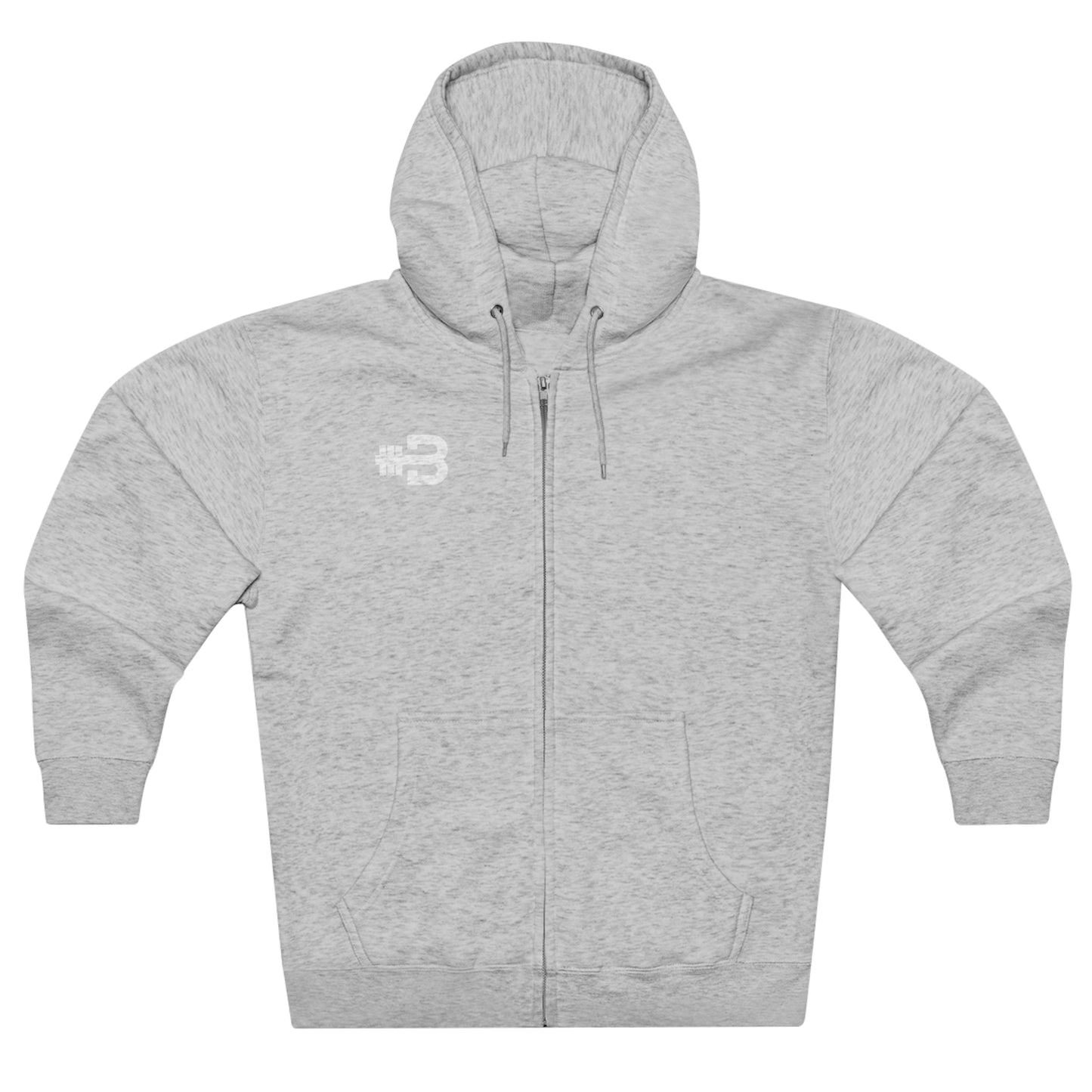 Premium Full Zip Hoodie "Barbell Bear" Print