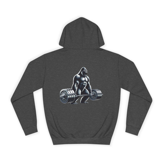 Sports Hoodie "Barbell Gorilla Print"